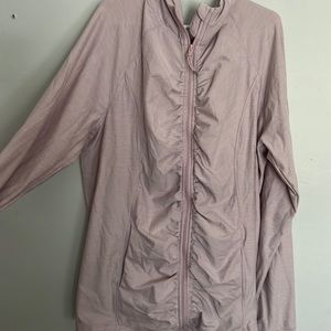 purple sweater and jogger